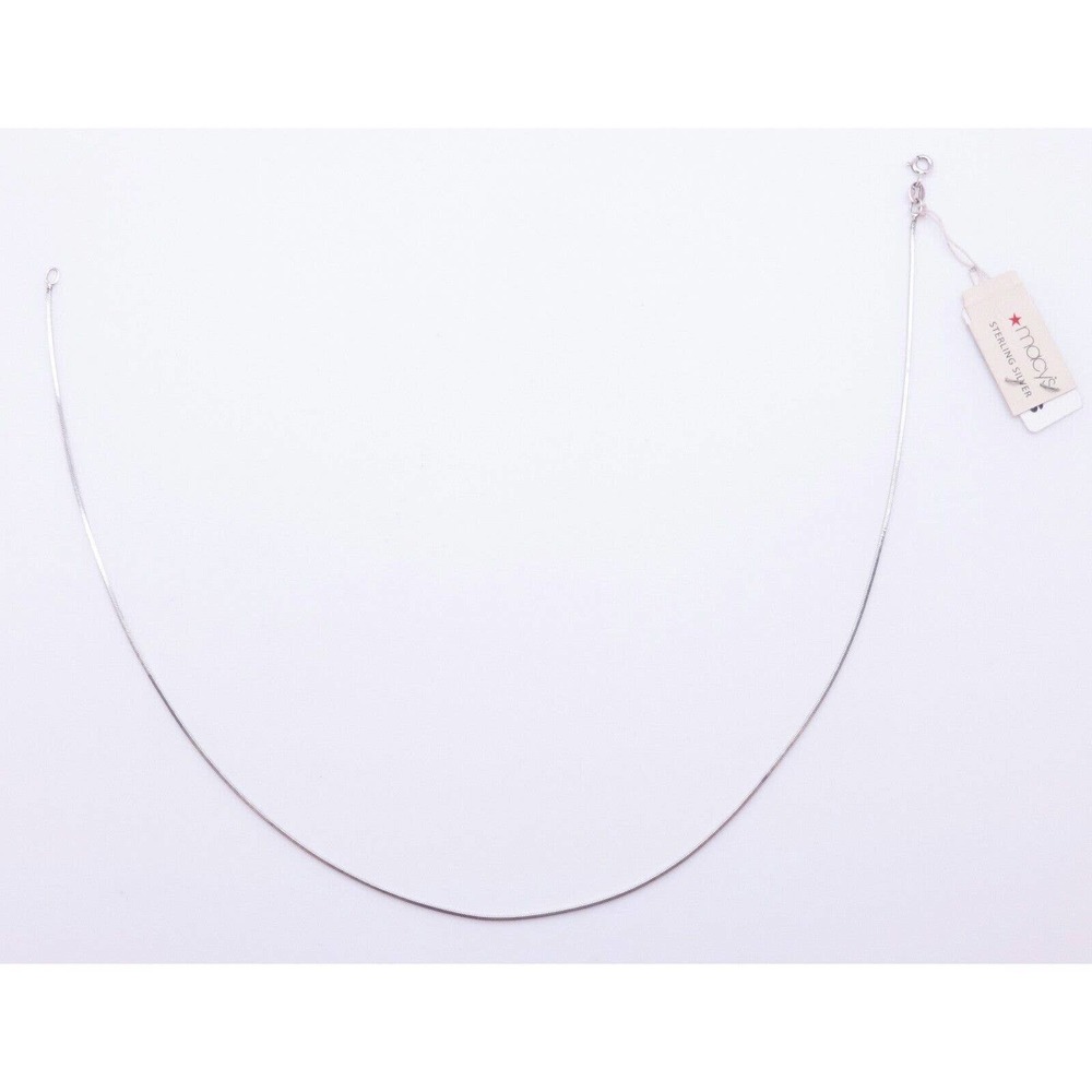 Macy's Italian Sterling Silver Snake Chain Necklace 16" NWT
